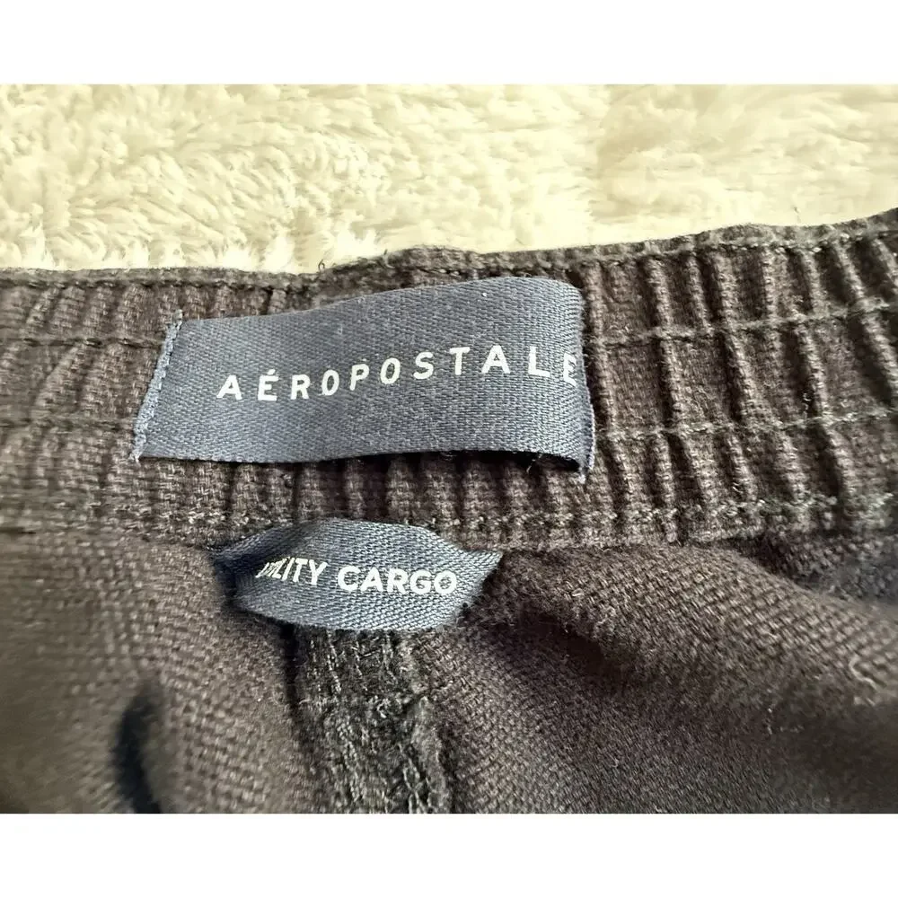 Aeropostale Utility Cargo Black Pants Women’s Size Small 28x30 Black - Picture 4 of 6